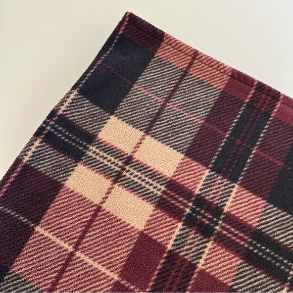 Rachel Roy | Cozy Burgundy Plaid Cape / Wrap / Shrug | One Size - Picture 8 of 15